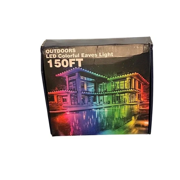 150FT Outdoor LED Colorful Eaves Light Waterproof RGB Remote Control