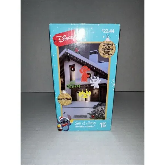 Disney‎ Stitch Christmas Whirl-a-motion LED Light Show Projector