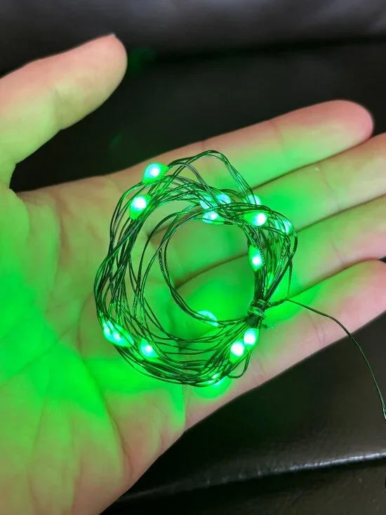 NEW Bethlehem Lights Set of 3 Micro Fairy Lights - Green Wire & Green Lights