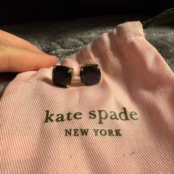 Kate Spade Gold and Black Stud Earrings