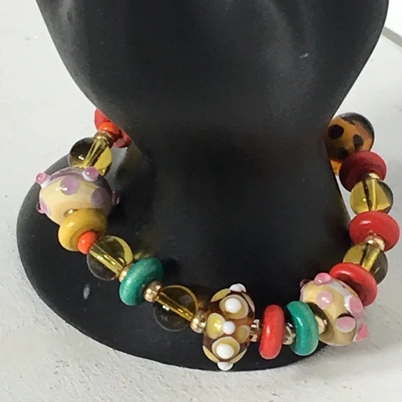 Vintage Glass Beaded Bracelet