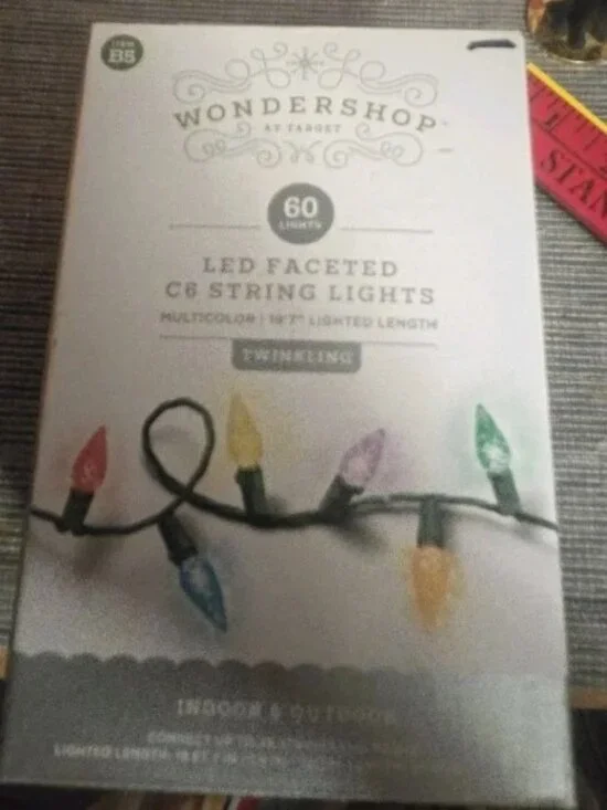 New Wondershop 60ct LED C6 String Lights Red Holiday TARGET