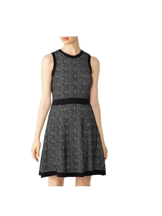 NWOT Kate Spade out West mod plaid knit wool blend soft dress size Small