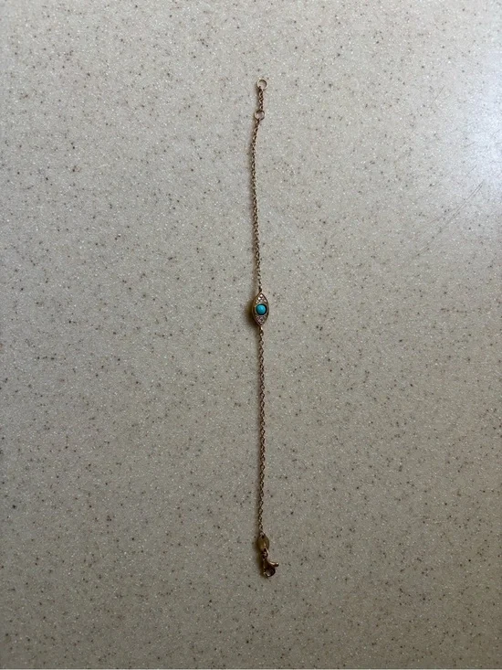 Nissim and Co Gold-Tone Bracelet with Turquoise Eye Accent - Women Jewelry