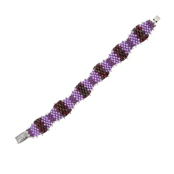 HANDMADE Violet Wave Bracelet 7.25'' Feminine Festival Fairy Boho Glam