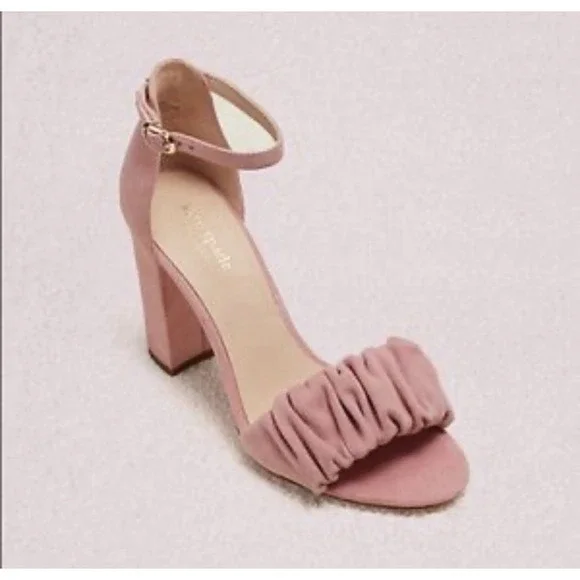 Kate Spade‎ Mona Women's Size 6.5 Rococo Pink Leather Ankle Strap Heels X7-1649!