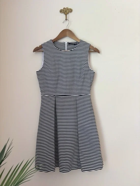 Kate Spade Striped Fit & Flare Dress Sz 2 Classic Preppy