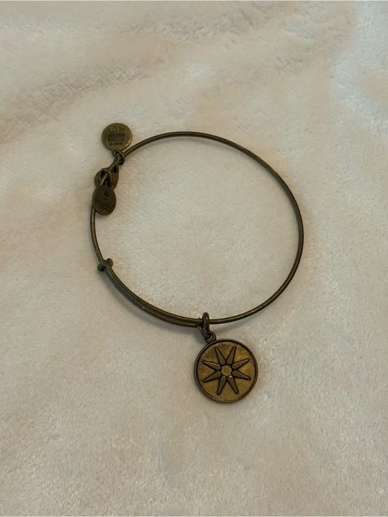 Alex and Ani “Star of Venus” Celestial Charm Bangle - Rafaelian Gold Finish