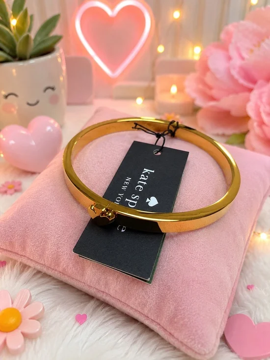 kate spade Gold Heart Charm Bangle Bracelet