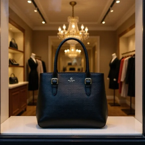 Kate Spade 2015 Black Leather Cove Street Airel Shoulder Bag