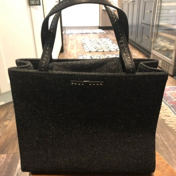 kate spade Black Felt Satchel Tote