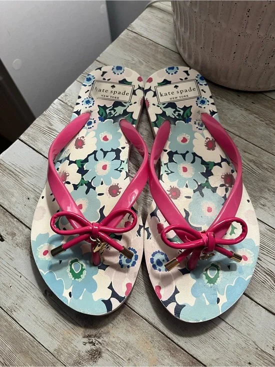 Kate Spade floral flip flop