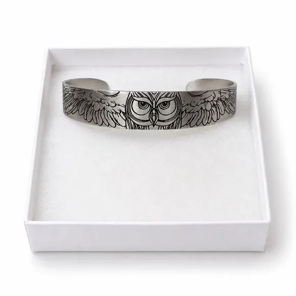 Laura Nelle Owl Mantra Cuff Bracelet NWT Inspirational Gift