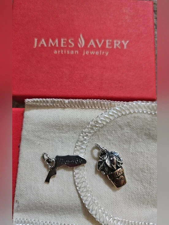 James Avery Sterling Silver Florida State & Mom Plant (New) Charms Bundle ✨️