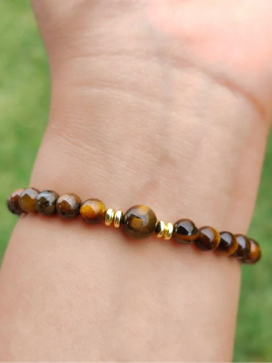 Tiger Eye Beaded Stretch Bracelet