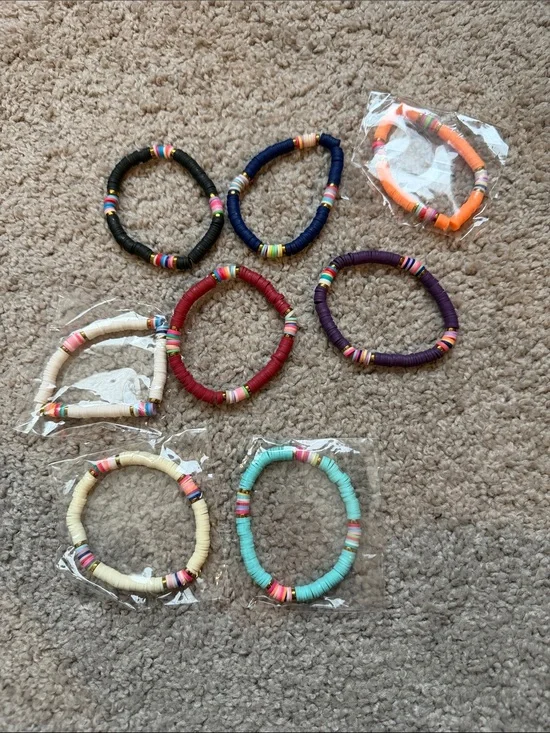 Colorful Bead Stretch Bracelet - Multi Colors