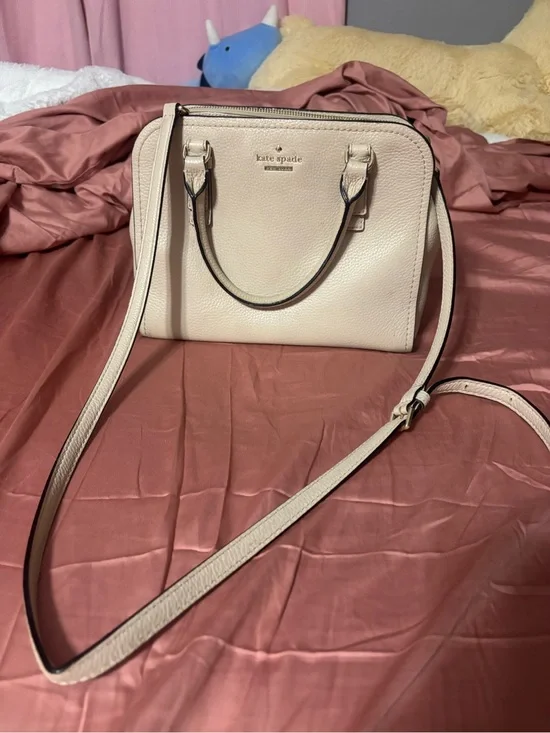 kate spade Cream Pebble Leather Convertible Satchel