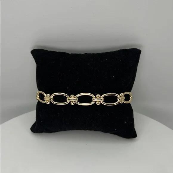 182. 18k Gold Plated Bracelet 7” - 8 1/2”