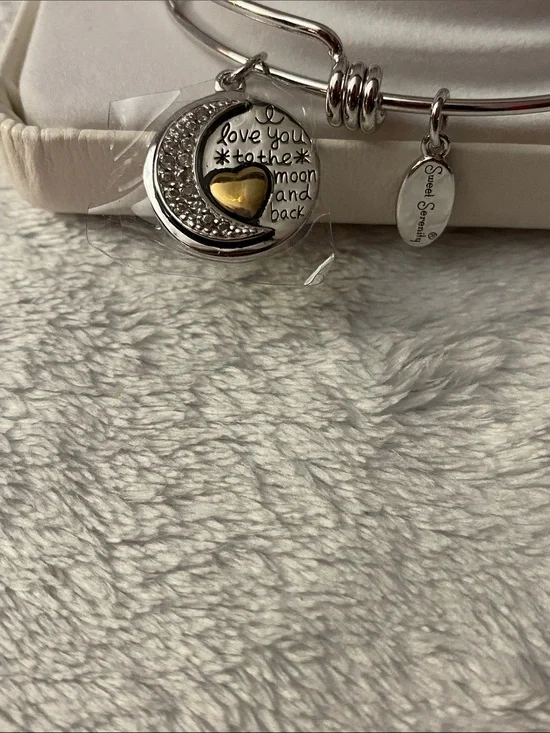 I love you to the moon and back bangle