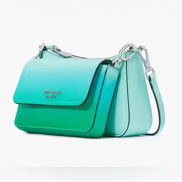 Kate Spade NWT Double Up Ombre Crossbody - Mint Lique
