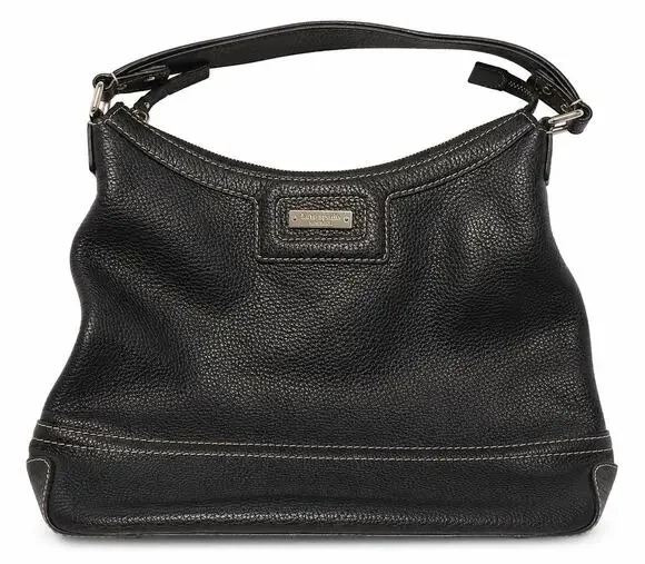 Kate Spade New York Black Pebbled Leather Shoulder Hobo Bag Large Purse; vintage