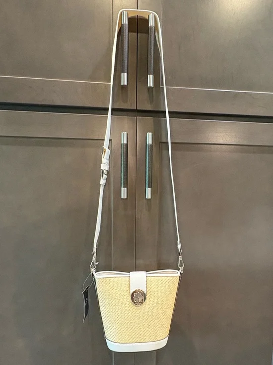 Kate Spade Audrey Mini Bucket Straw Crossbody Bag