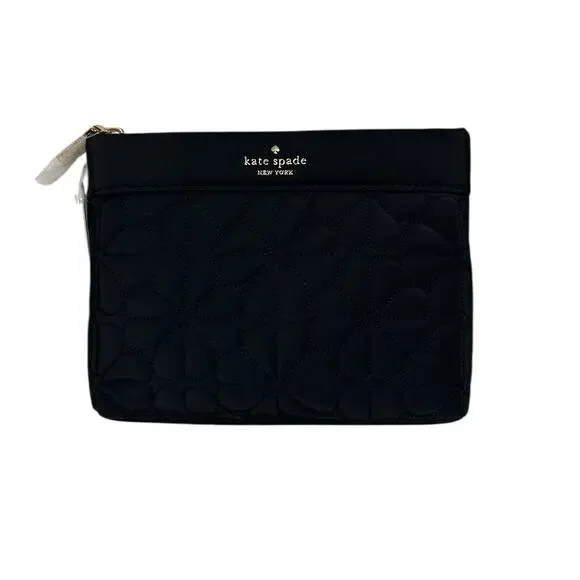 Kate Spade Spade Flower Quilted Cosmetic Pouch Black