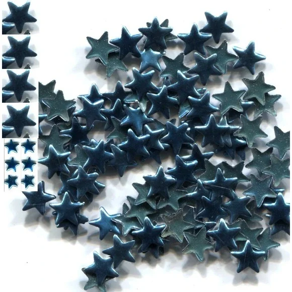 STARS Smooth Rhinestuds 6mm  Hot Fix PEACOCK  iron on ‎ 2 Gross  288 Pieces