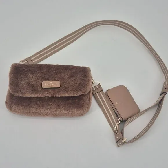Kate Spade New York Rosie Faux Fur Small Flap Crossbody