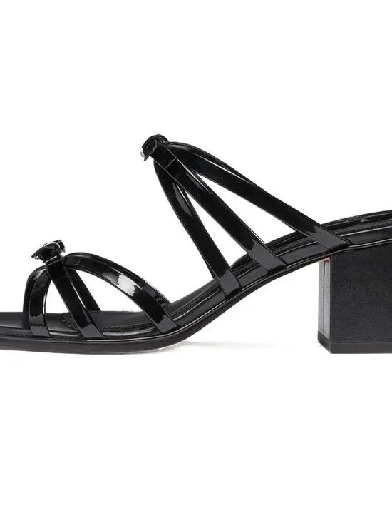 kate spade carolina heel black strappy heeled sandal
