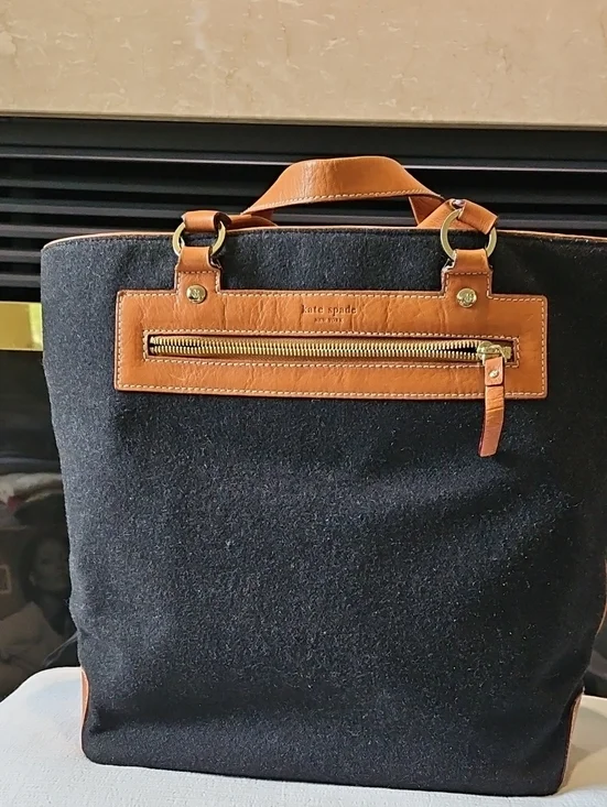 Kate Spade New York Wool & Leather Tote Bag