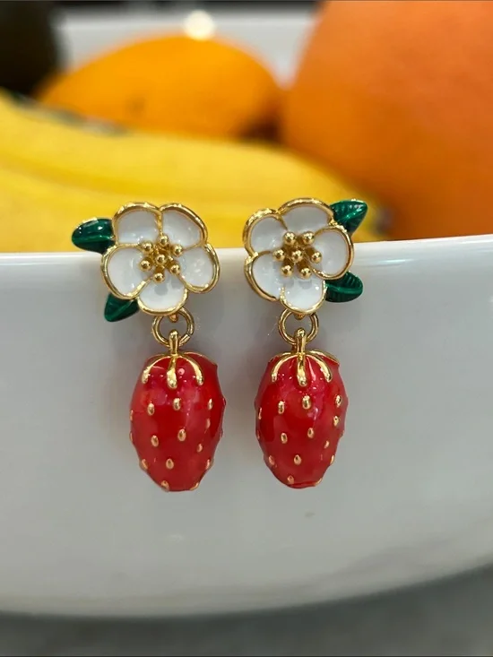 Kate Spade New York Picnic Perfect Strawberry Earrings