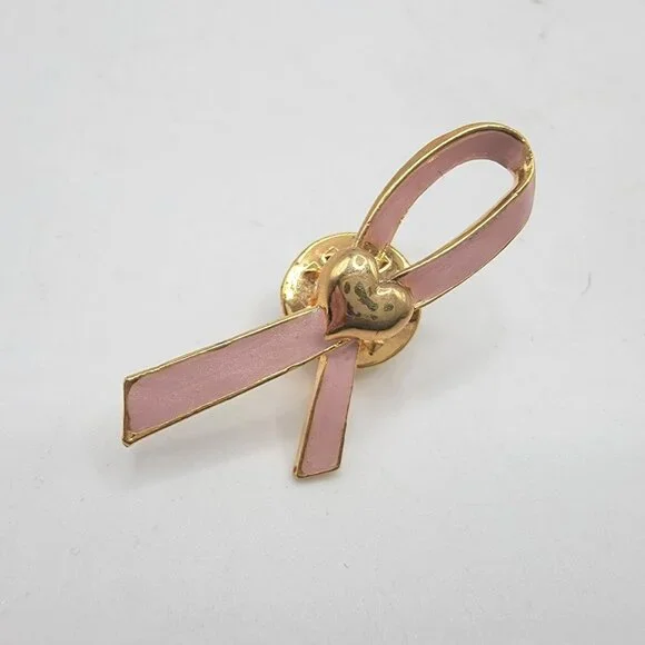Avon Breast Cancer Awareness‎ Pink Enamel Pin Gold Tone