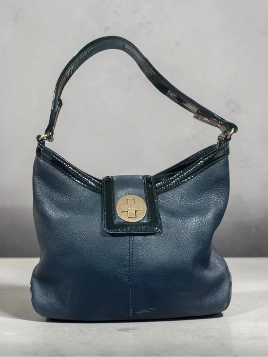 Kate SpadeLeather Shoulder Bag in Dark Blue