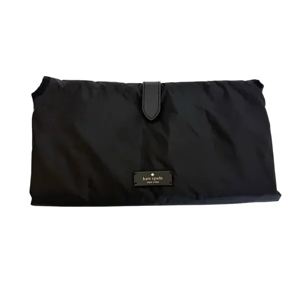 Kate Spade Nylon Foldable Baby Changing Pad Magnetic Closure Black