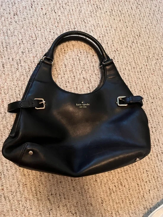 Kate Spade New York Leather Handbag Satchel Black Medium Bag Vanston Dylan