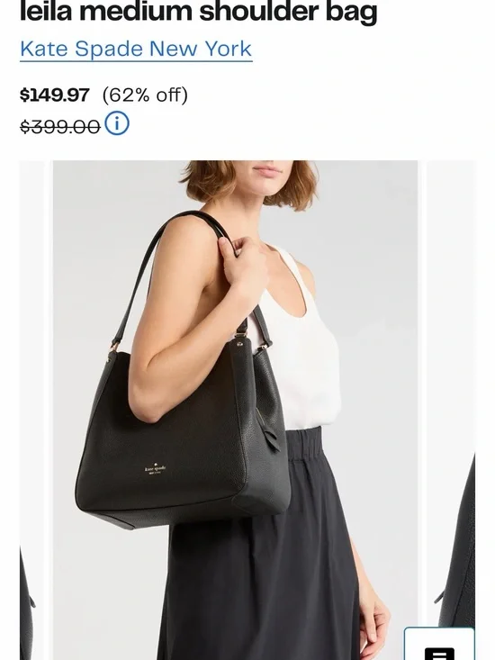 EUC kate spade Black Pebbled Leather Shoulder Bag