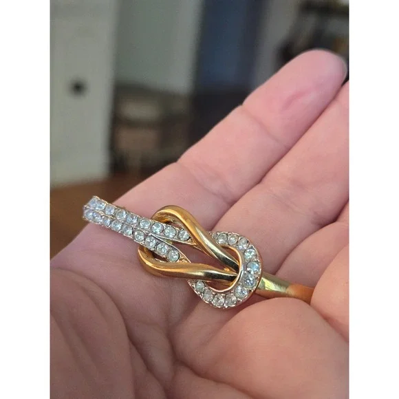 Atwood and Sawyer Rhinestone Knot Brooch Vintage