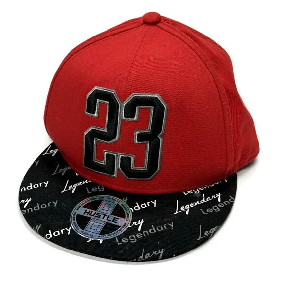 OG hustle 23 Snapback Hat Cap Red‎ Black Legendary Youth Boys Adjustable