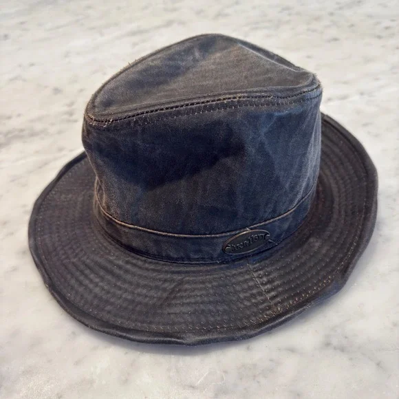 YAK & YETI Kids Bucket Hat Distressed Washed Black Cotton Outdoor‎ Sun Hat
