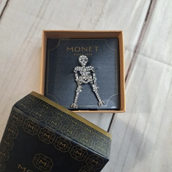 Monet Skeleton Pin