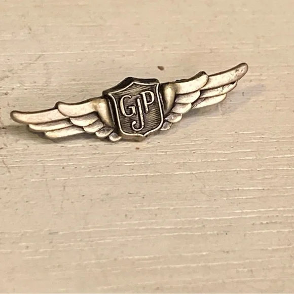 Vintage Jostens USAAF Sterling Silver Glider Pilot WWII Pin