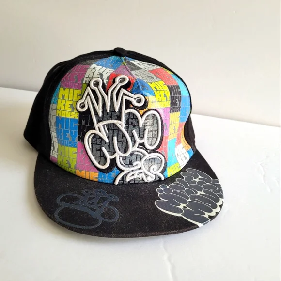 Disney Mickey Mouse Graffiti Baseball Cap Trucker Hat