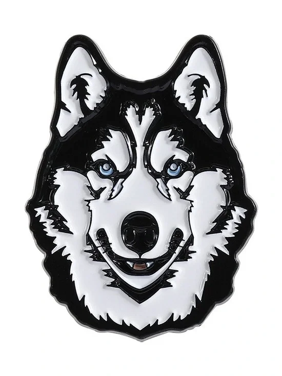 Husky Dog Enamel Pin | Blue-Eyed Siberian Husky Lapel Pin.