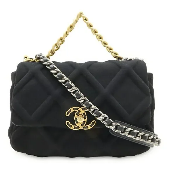 Chanel 19 Matelassé Chain Bag Cotton Jersey