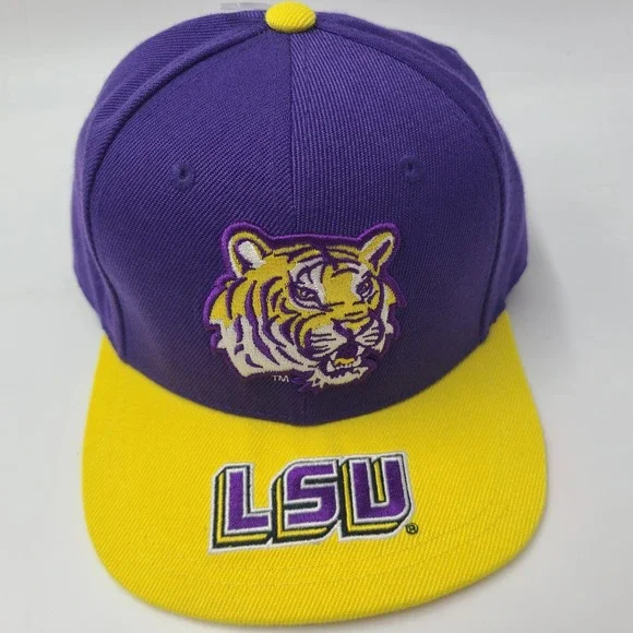 Youth LSU Tigers Hat Snapback Mitchell & Ness Purple Yellow NCAA University Boys