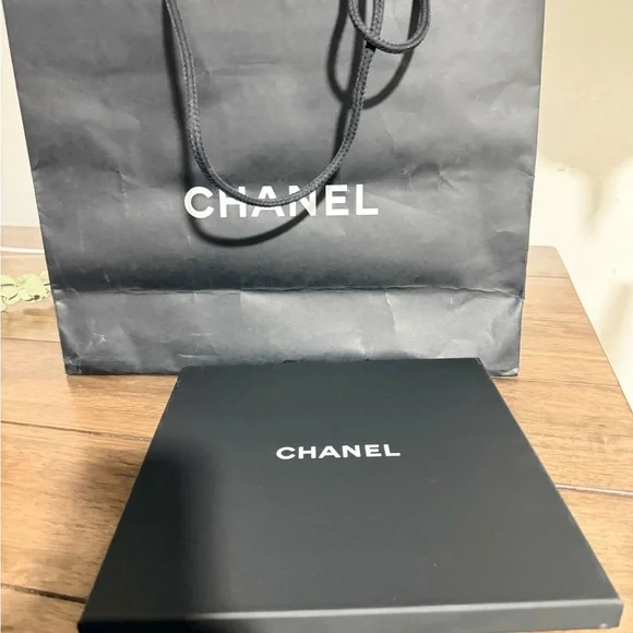 Chanel Black Shopping Bag and box