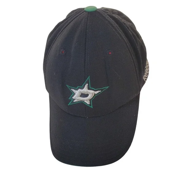 Reebok Dallas Stars NHL Youth Hat Black Green Adjustable Face Off Headwear Cap‎