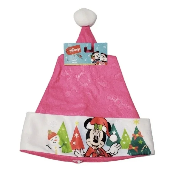 NWT Disney Minnie Mouse Christmas Santa Holiday Hat 16