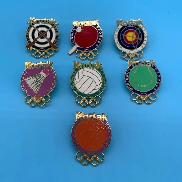 Vintage‎ 1996 Atlanta Summer Olympic Games Kodak Worldwide Sponsor Pins Set of 7